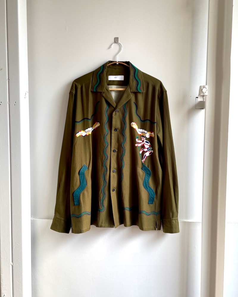 TOGA VIRILIS : PANEL PRINT SHIRT « pain