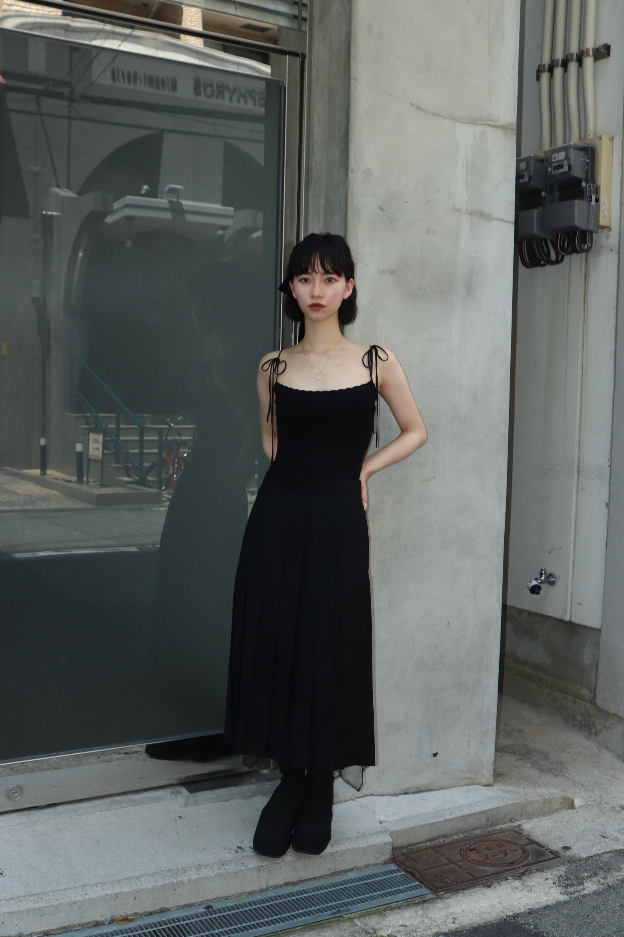 FETICO(フェティコ)のWOOL & TULLE COMBINED PLEATED SKIRT(スカート
