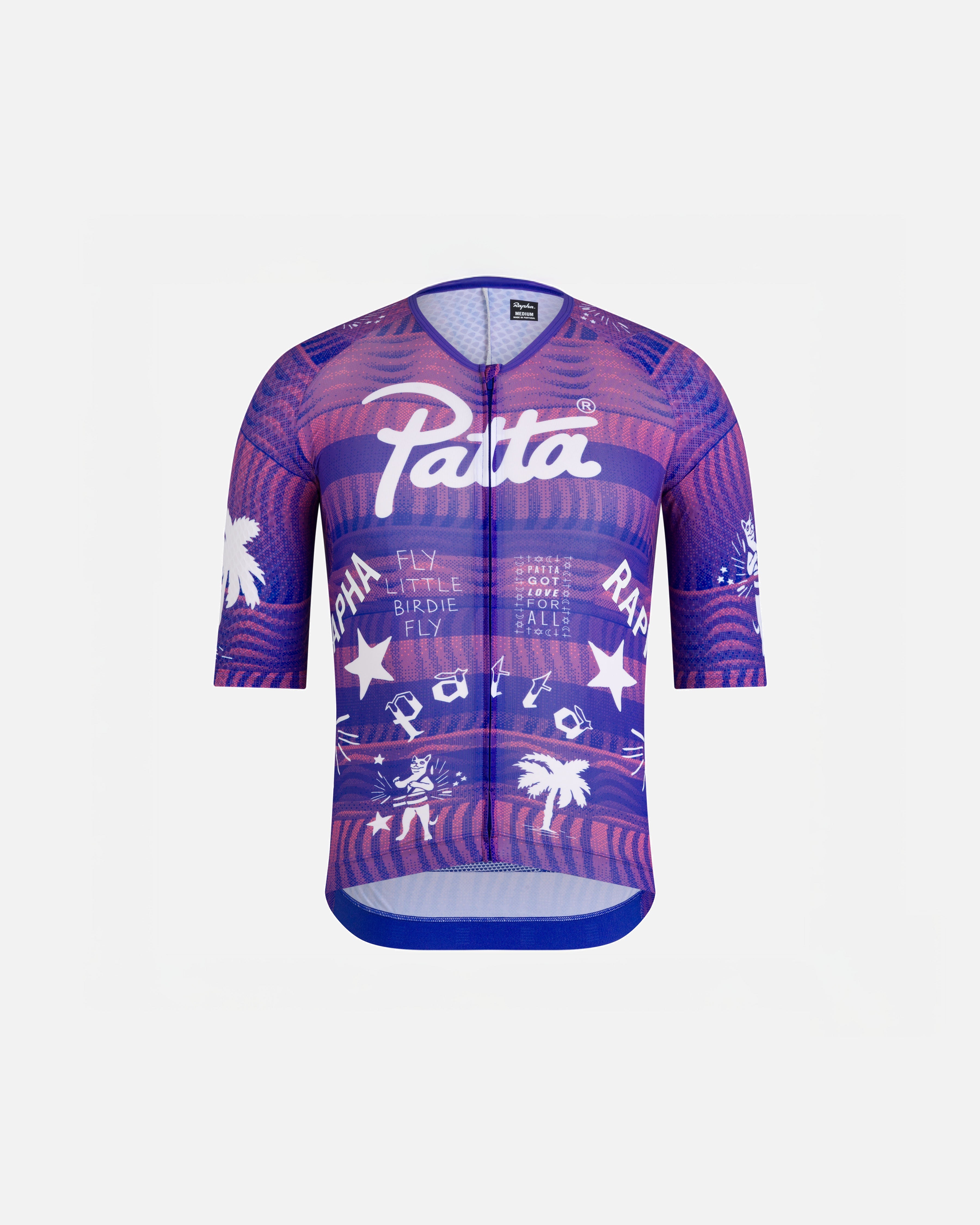 Patta x Rapha Men's Pro Team Aero Jersey (Flamingo Pink/Royal Blue