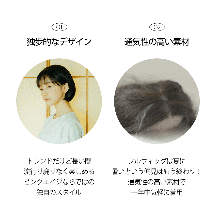 総手植えフルウィッグ) ボブカットジェリー（モースト原糸）