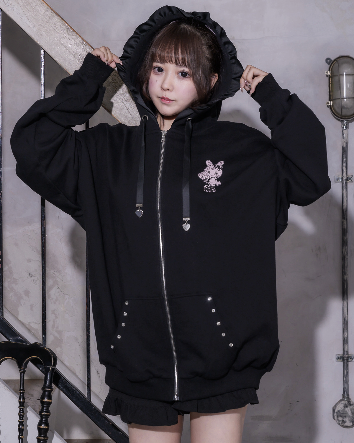 pium×Mezzo Piano ベリエちゃんハートケーキパーカー