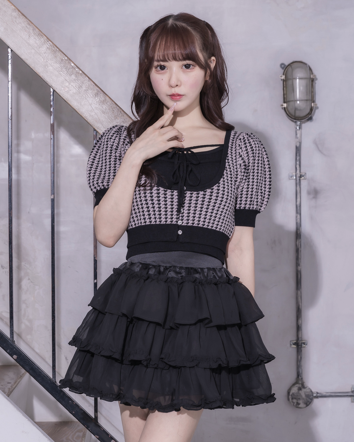 ダブルリボンレイヤードニット – pium