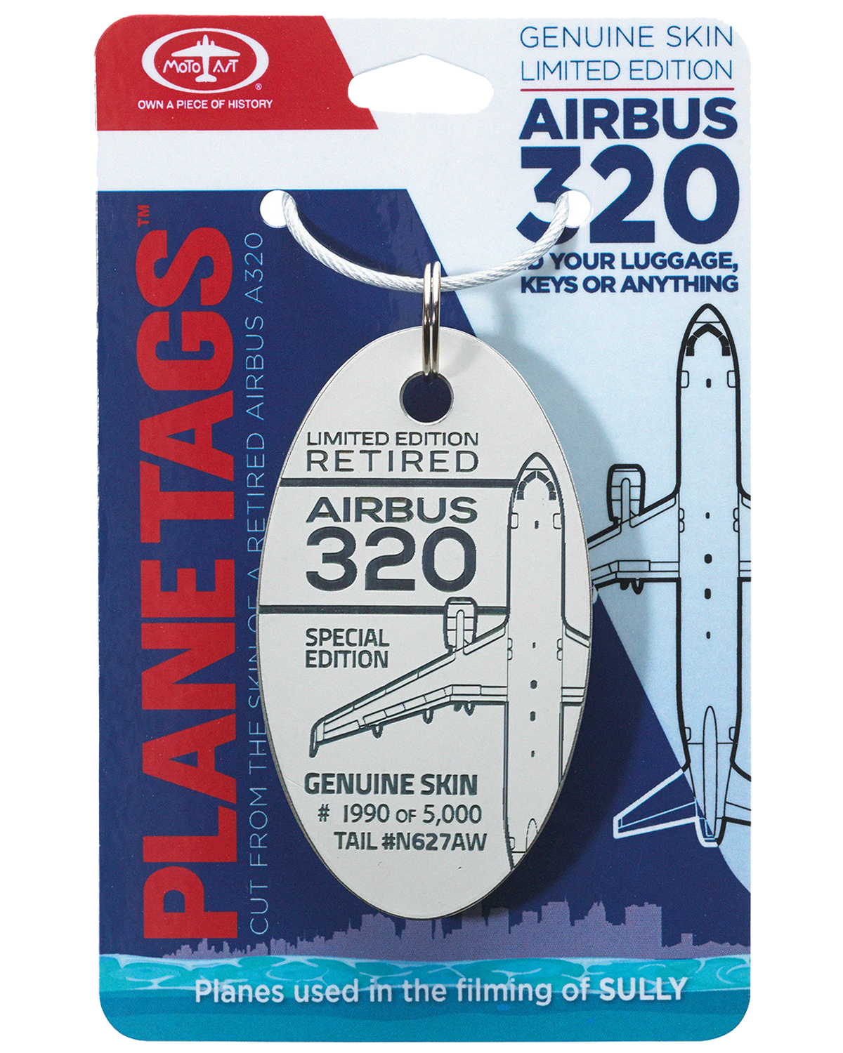 Airbus A320 PlaneTag Tail# N627AW | PlaneTags™ | Own A Piece of