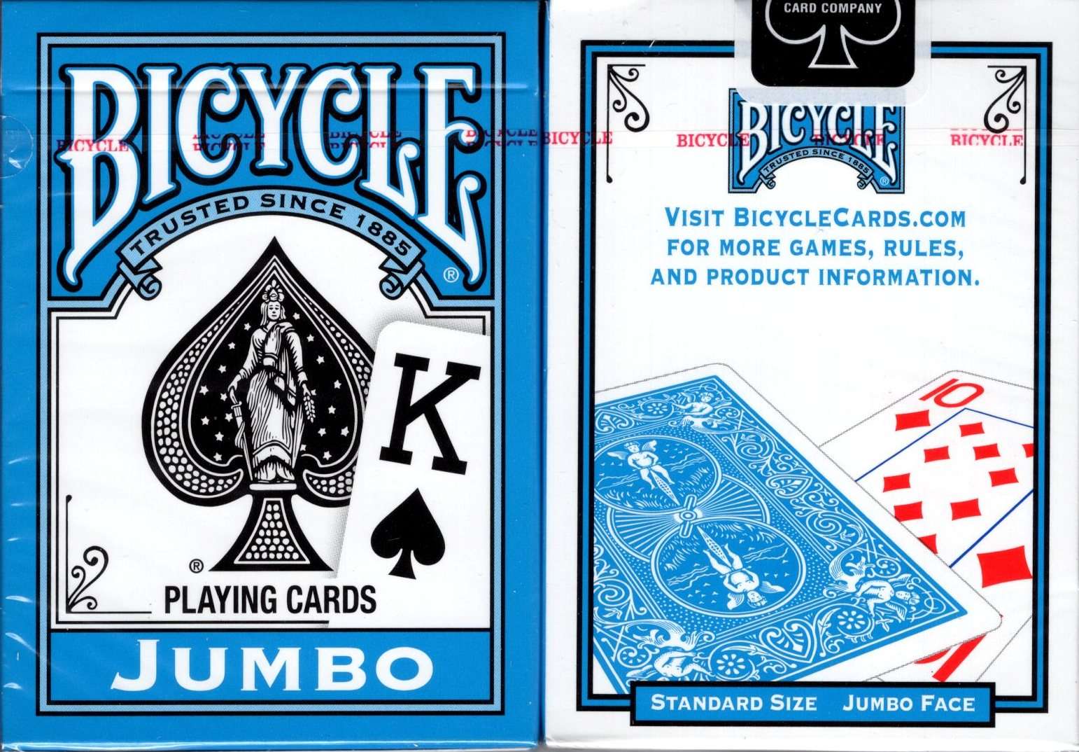 Blue Jumbo Index Bicycle Playing Cards