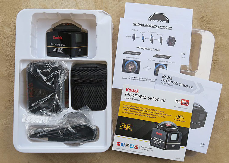 Kodak PIXPRO SP360 4K 個人開封レビュー | ウェアラブルカメラ