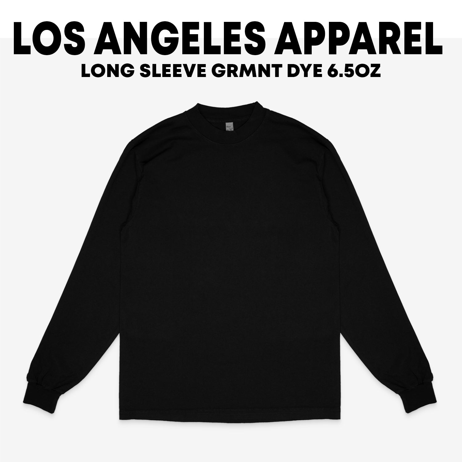 Los Angeles Apparel 1807GD - 6.5oz Long Sleeve Garment Dye Crew
