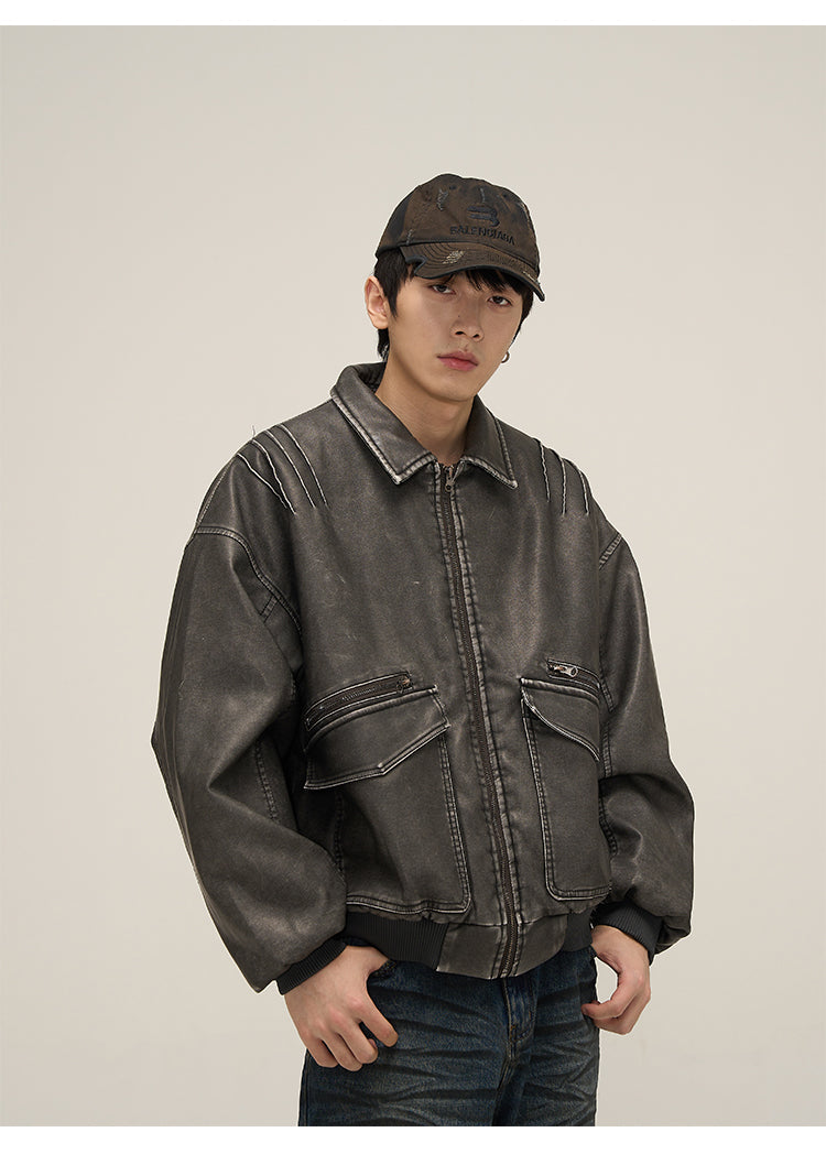 レトロヴィンテージ加工レザージャケット P621 – PPP STUDIOS