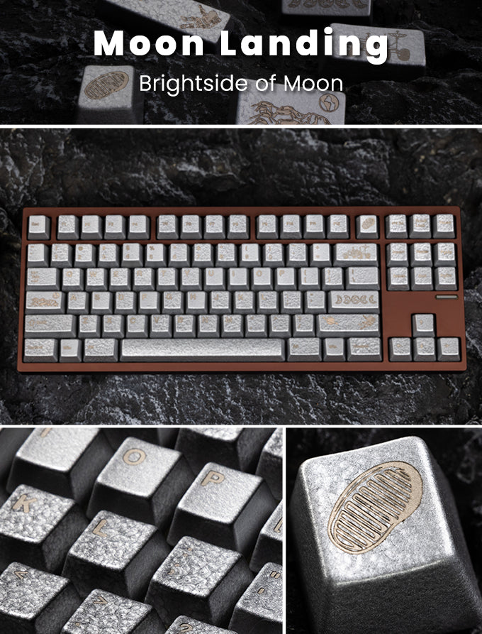 Group Buy) Awekeys Metal Keycaps Set - Moon Landing