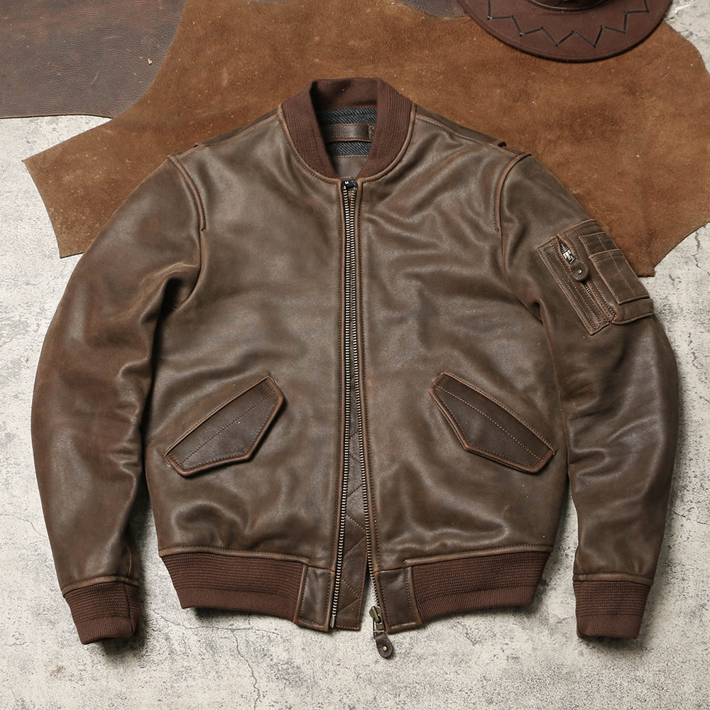 ◇カウレザー MA-1 フライトジャケット◇M～5XL – quietman clothes