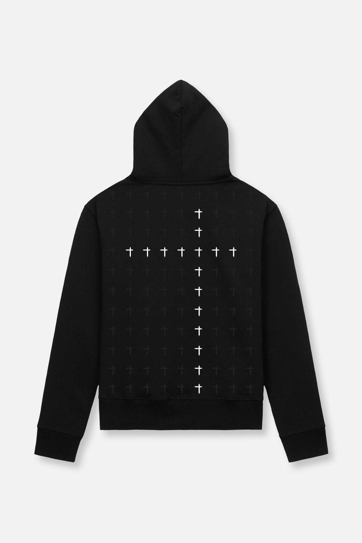 DION HOODIE | BLACK WHITE CROSS – RTA