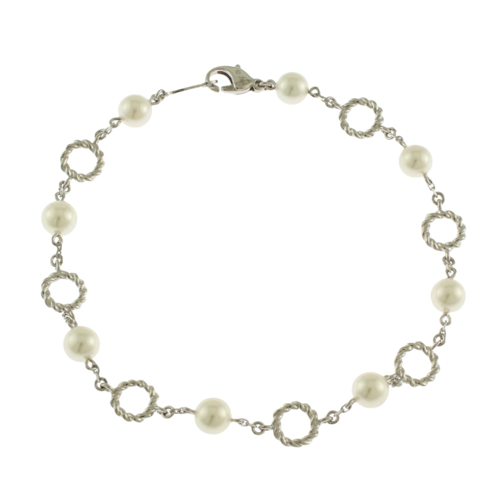 MIKIMOTO ミキモト ブレスレット 18金 K18ホワイトゴールド アコヤ