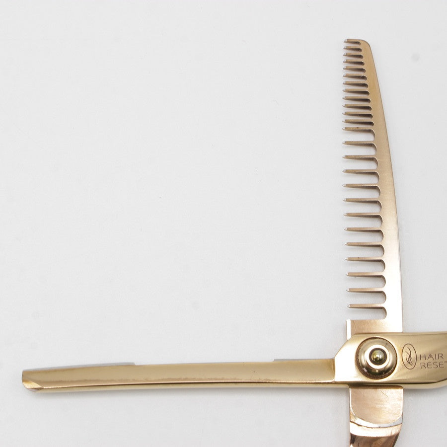 美品】ヘアリセッター 特殊セニングシザー ピンクゴールド 6.5インチ