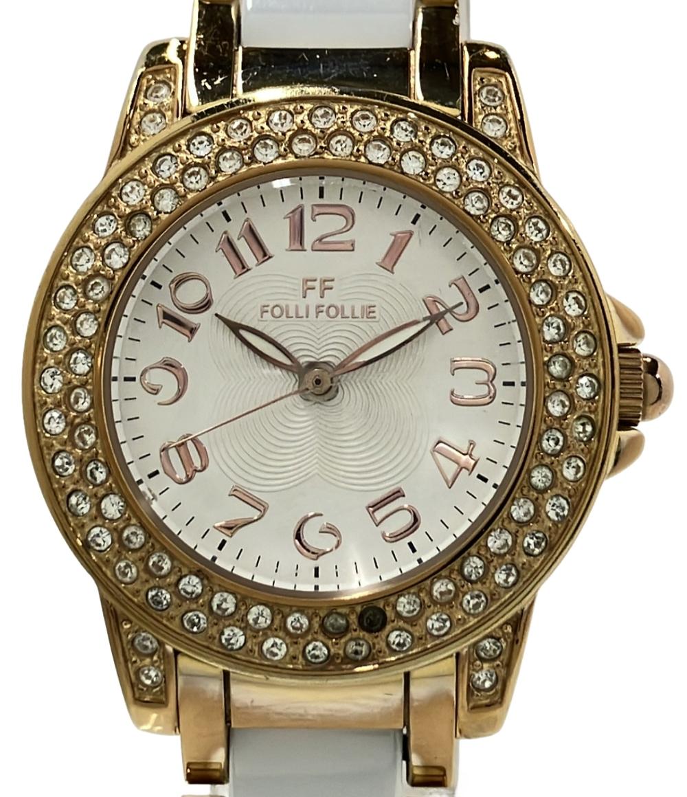 フォリフォリ ③-41 602 FolliFollie腕時計 クオーツ シルバー w