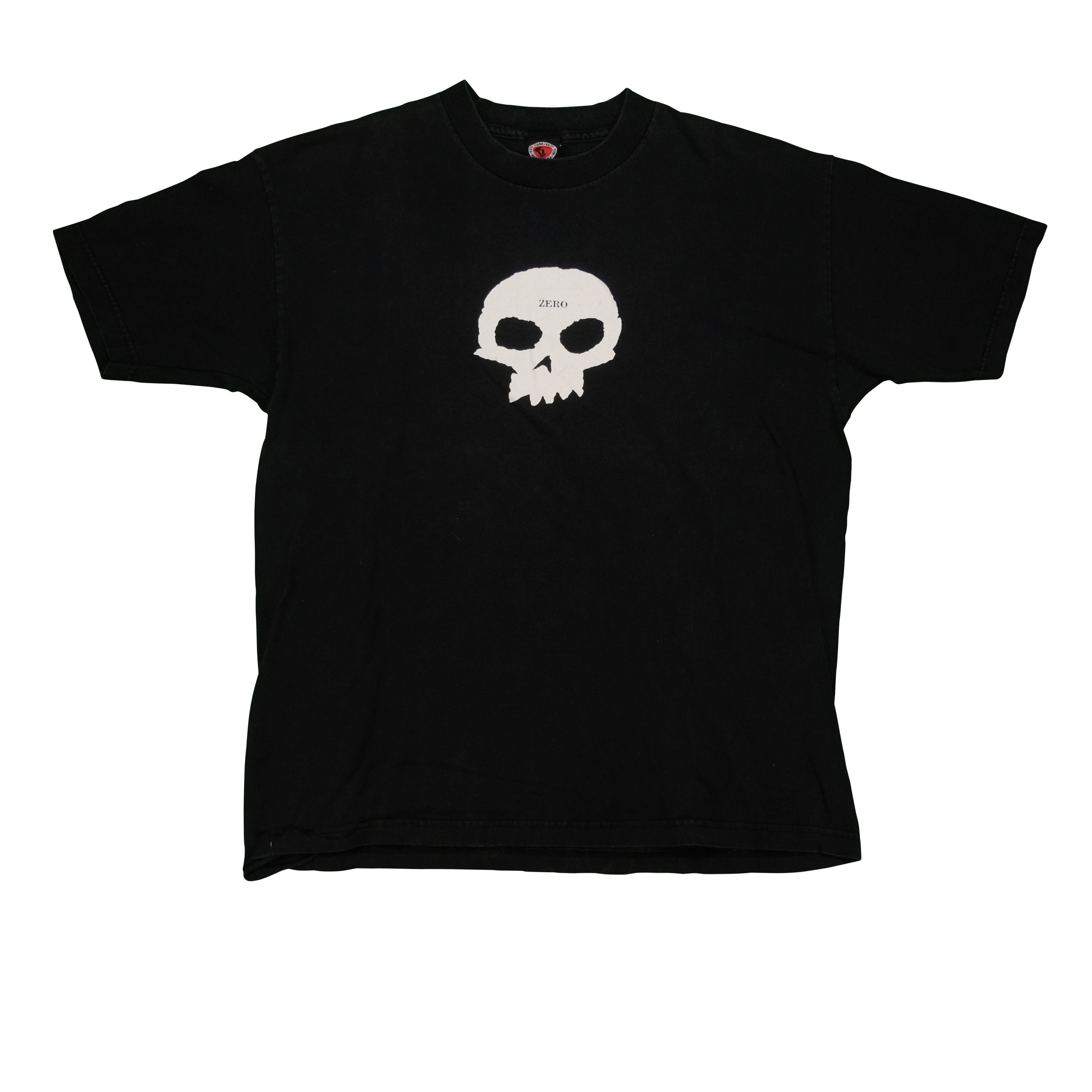 Vintage TUM VETO Zero Skateboards Skull Graphic T Shirt 90s Black