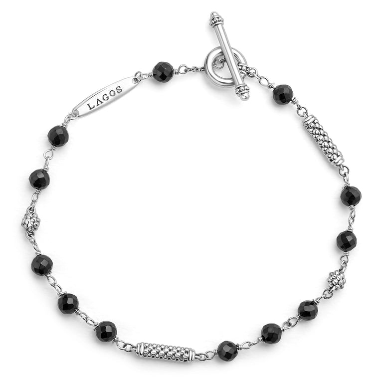 Black Ceramic Beaded Bracelet| Richter & Phillips Jewelers