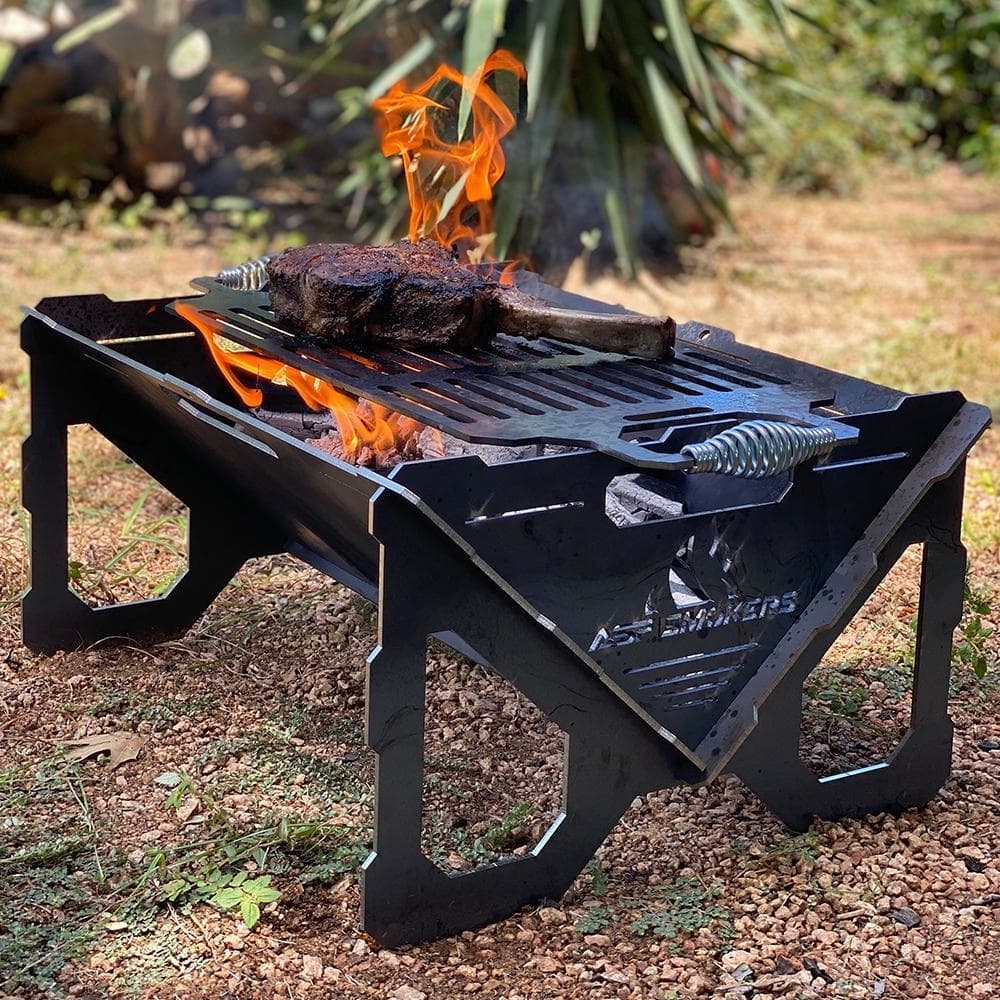 ASF EZ Fire Pit with Grill | Portable & Collapsible | 220 sq. in