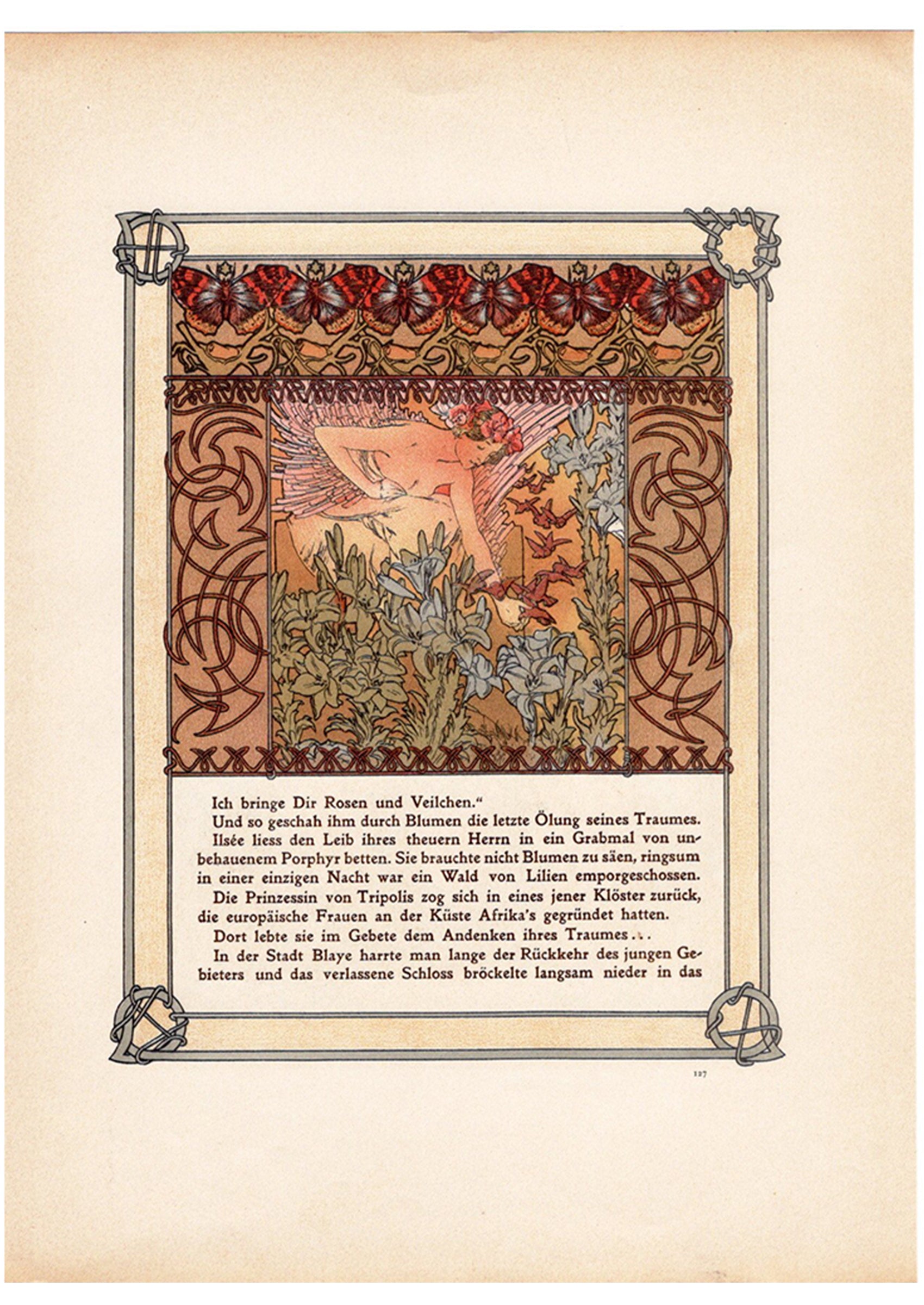 アルフォンス・ミュシャ『トリポリの姫君イルゼ』挿絵【第3部第3章