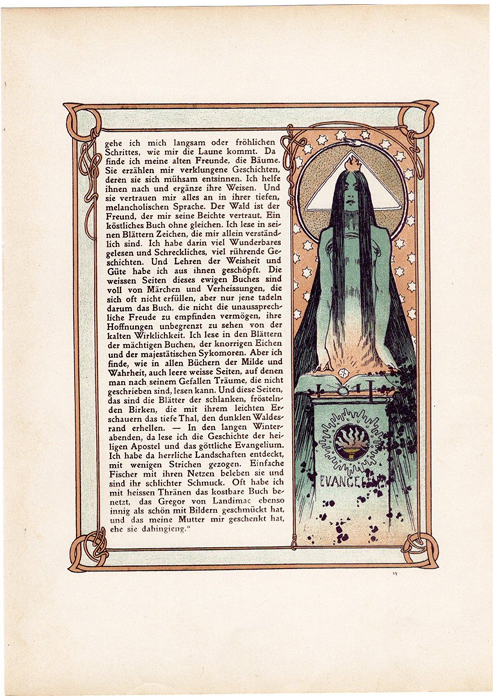 アルフォンス・ミュシャ『トリポリの姫君イルゼ』挿絵【第1部第2章