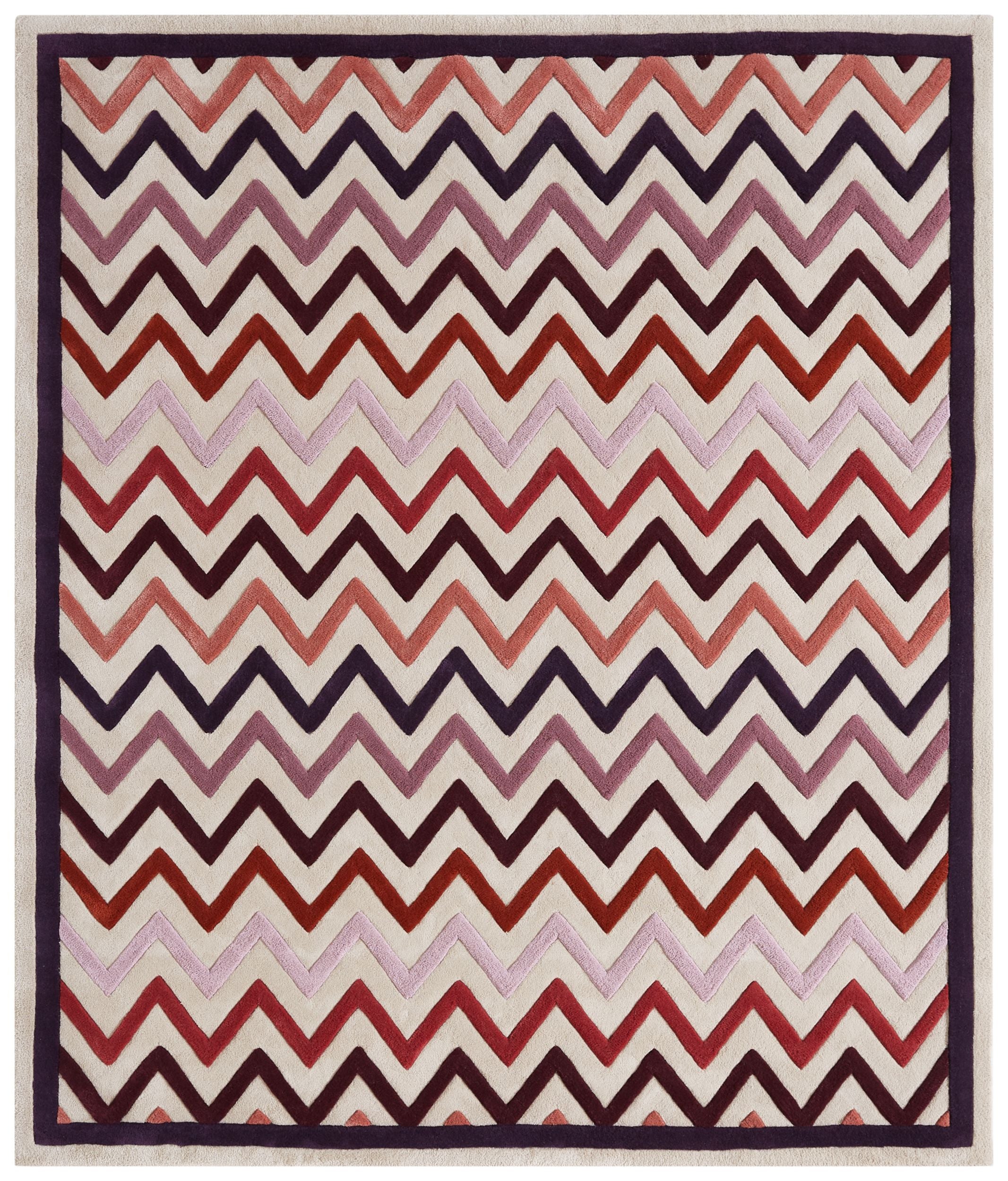 MISSONI Iconic Durable Hand-Knotted Rug with Modern Waves Design