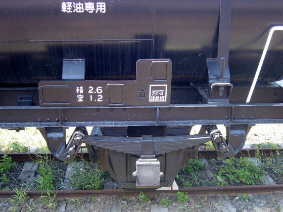 津軽五所川原駅に留置される2軸タンク車・タム501のこと。 | 歩王