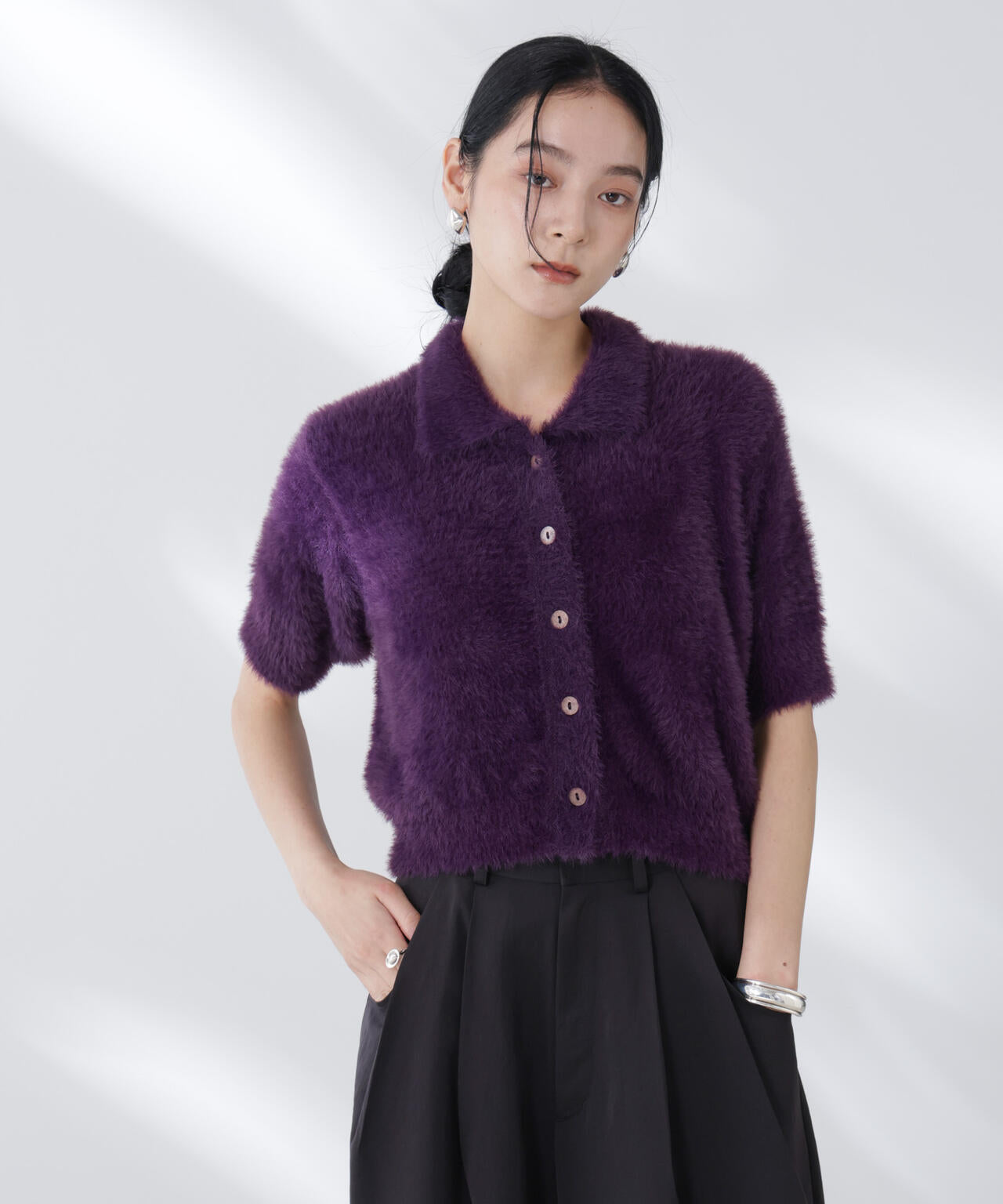 BAUM UND PFERDGARTEN / Furry Knit カーディガン