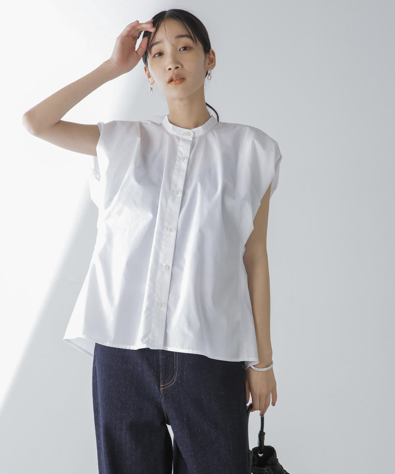 フレンチスリーブ バルーンシャツ