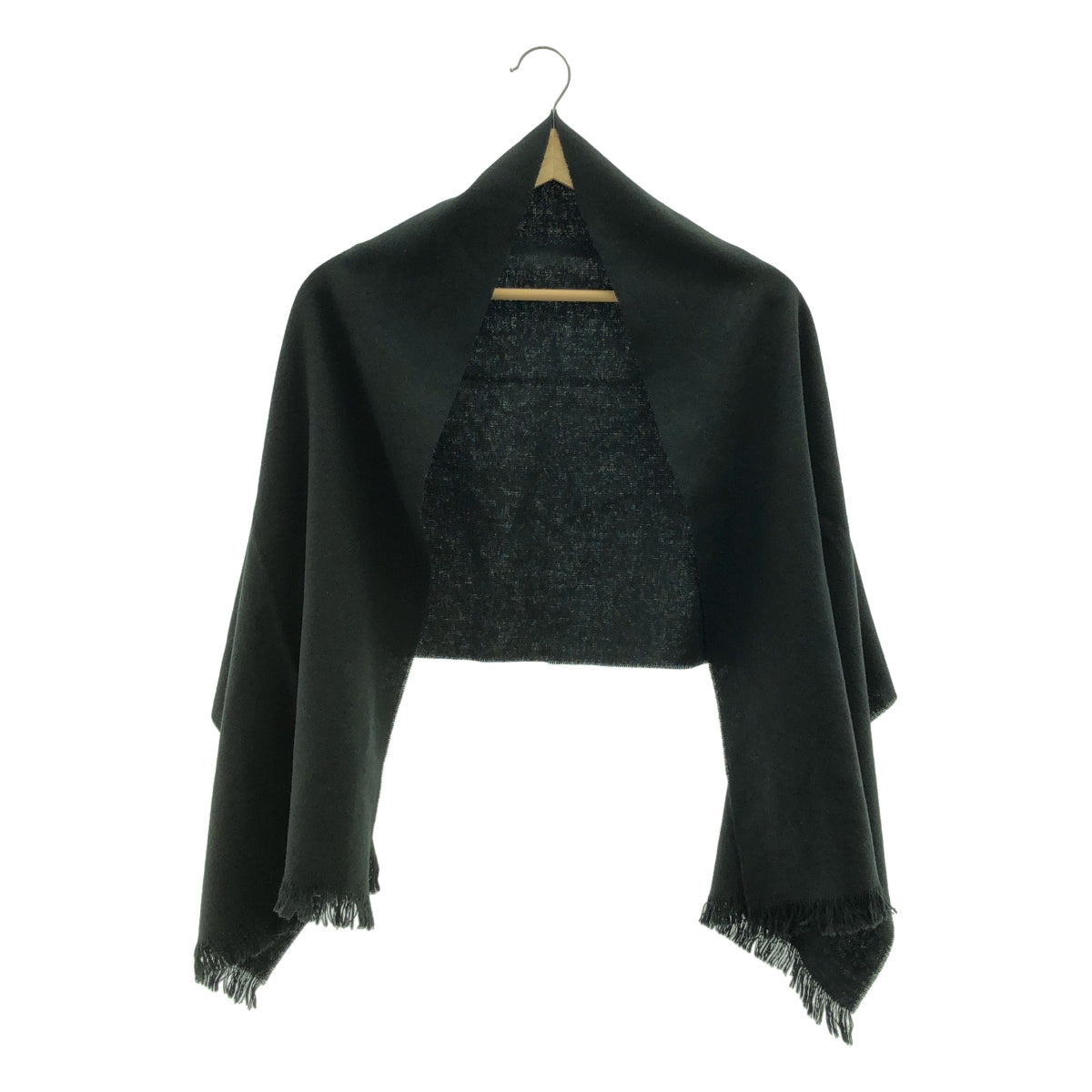 PRADA / プラダ | ウール フリンジ マフラー | ブラック | メンズ – KLD