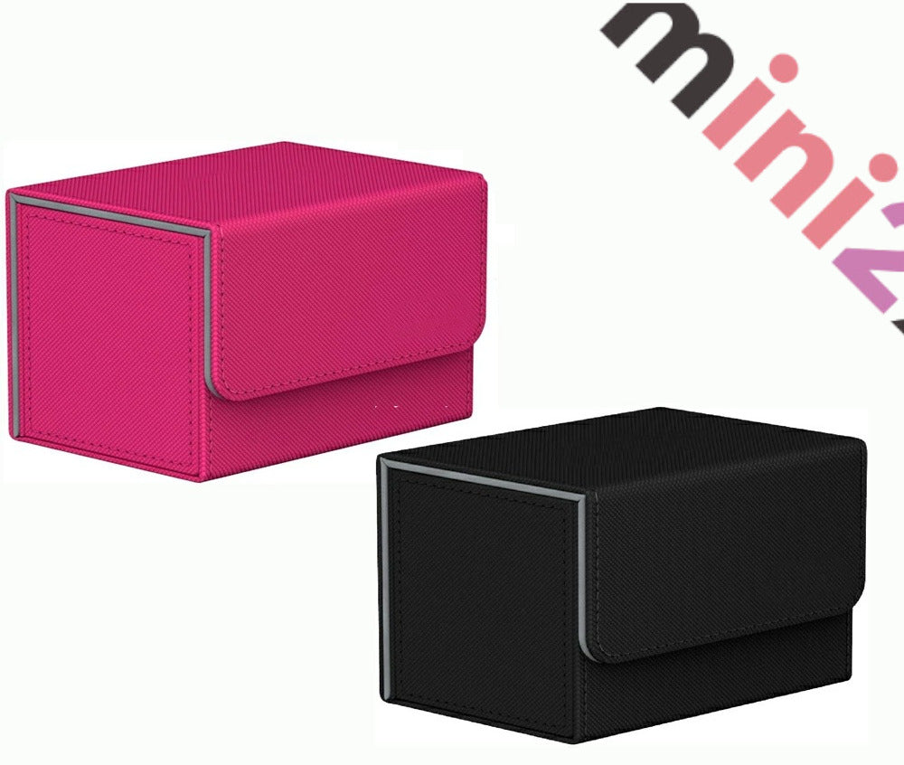 高級 レザー調 デッキケース トレカ トレーディングカード 約100枚収納