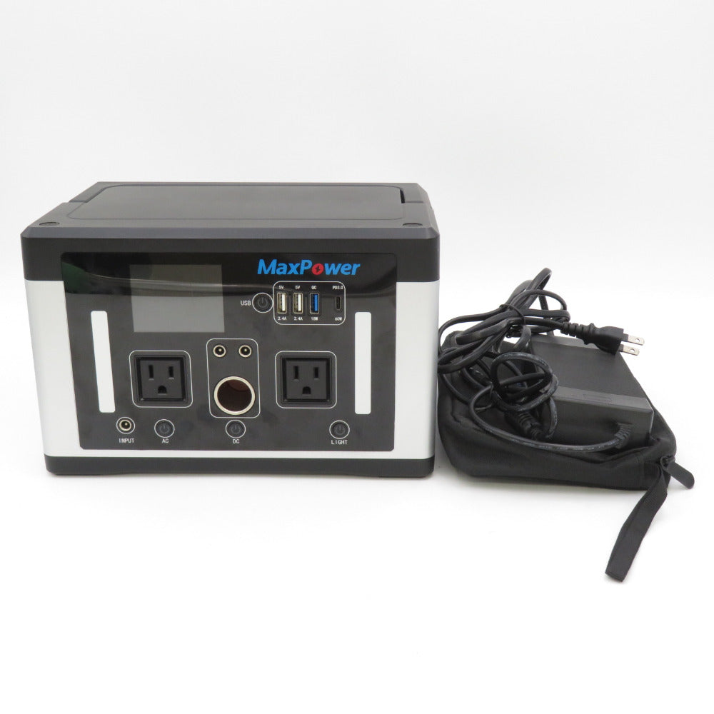 MaxPower マックスパワー 500W 135200mAh ポータブル電源 シルバー AC