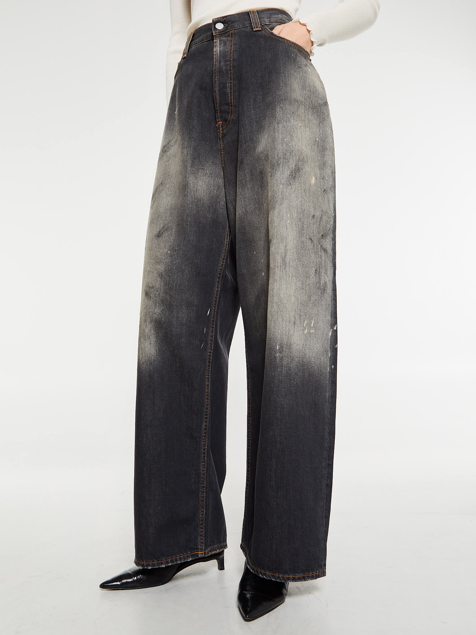 Acne Studios - 2023F Super Baggy Fit Jeans in Black Trafalgar – Stoy