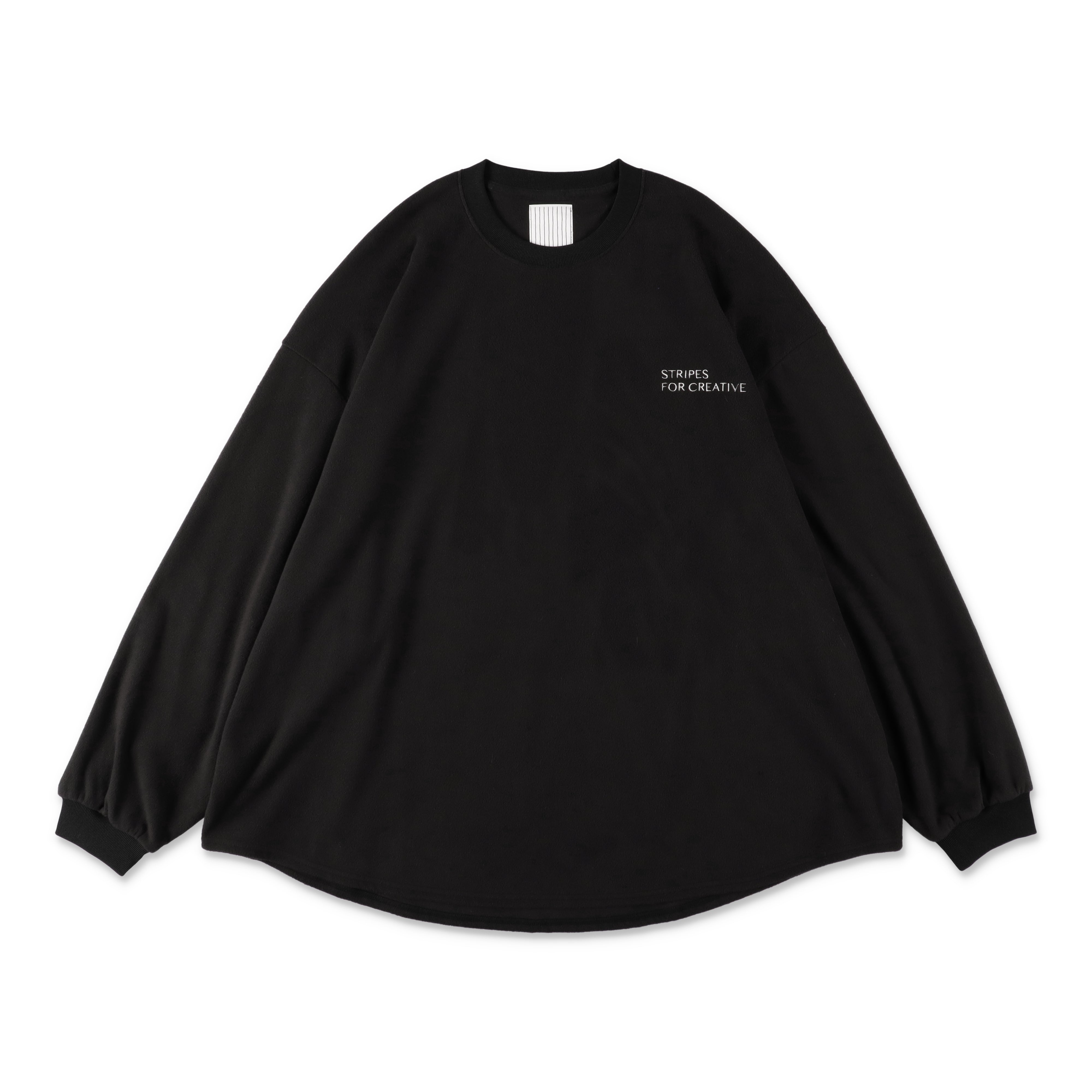 S.F.C FLEECE SUPER BIG LS ROUND TEE - BLACK – STUDY SHOWROOM STORE