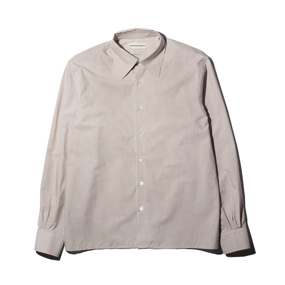 CAMISAS MANOLO ストライプ長袖シャツ 44 CAMISAS 最新 MANOLO