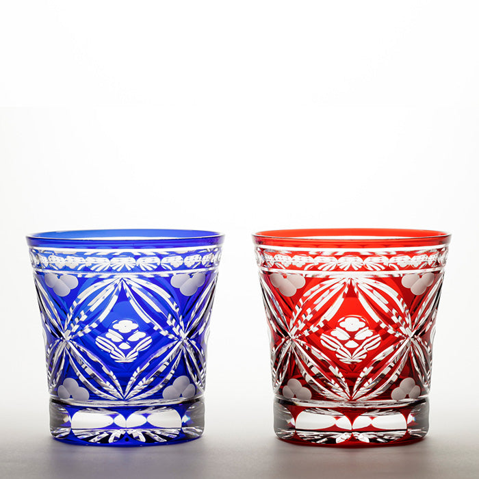 M-1480-2N 七宝花菱文様 天開オールド ペア – 硝子工房 彩鳳