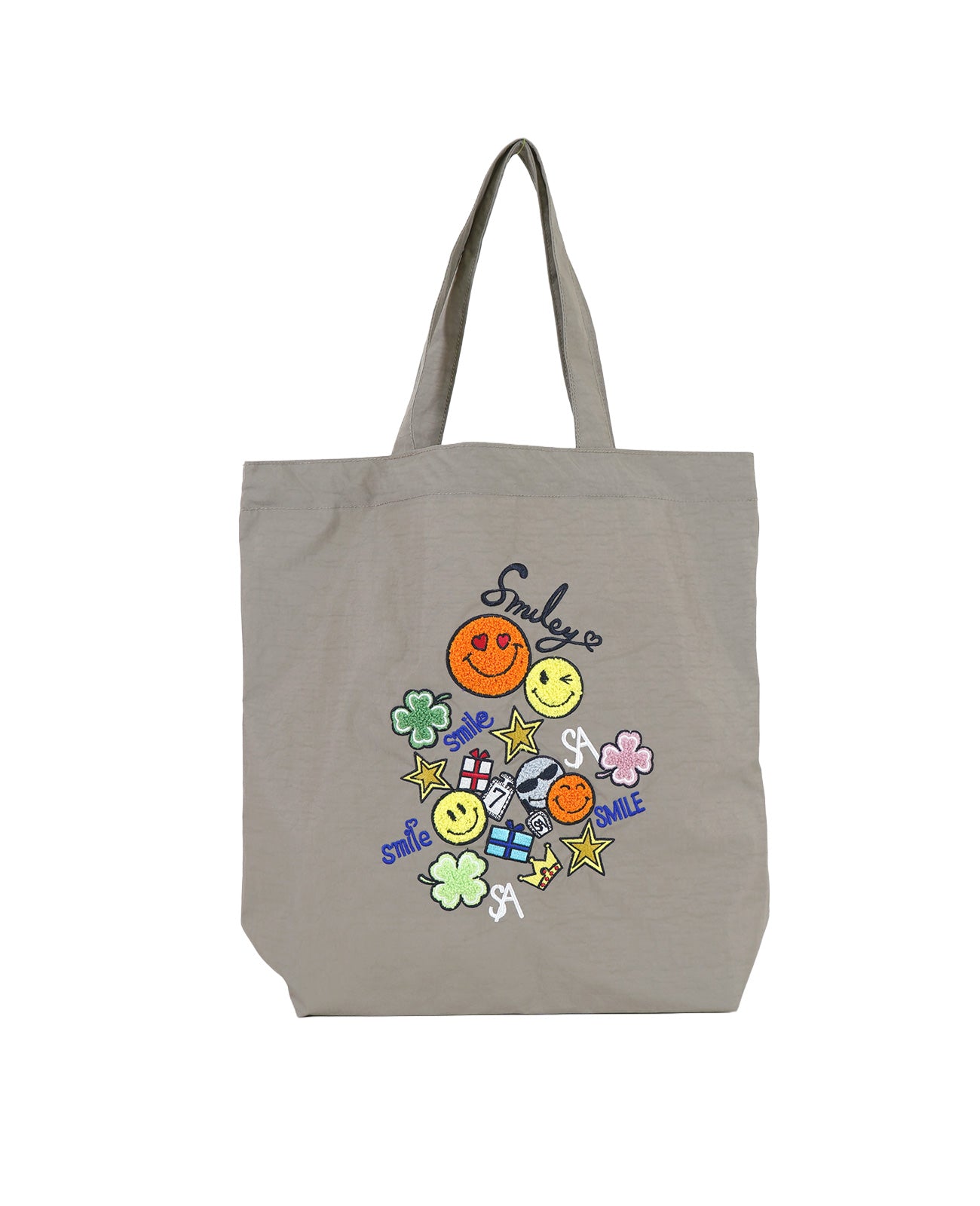 スマイリークローバー刺繍エコバッグ 1807