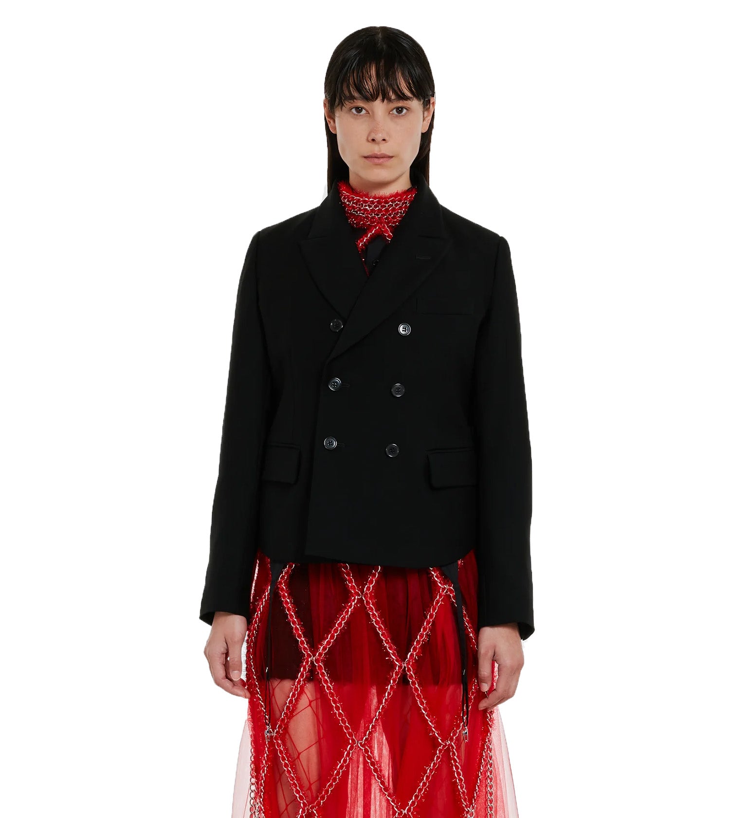 NOIR KEI NINOMIYA Jacket with Lace Up Detail on Back | Sam Malouf