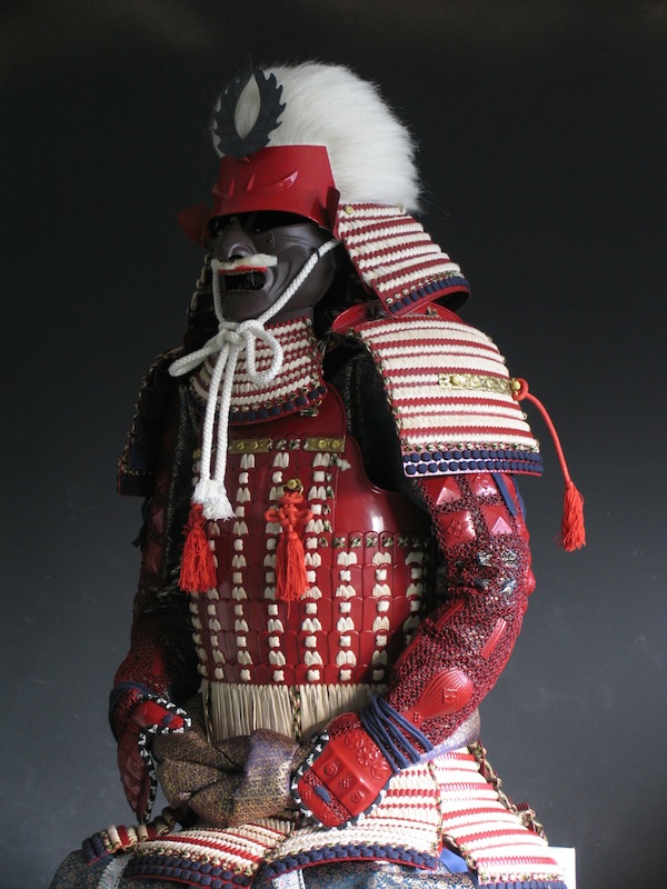 等身大赤備え鎧一式/赤塗龍文二枚胴独鈷文前立て兜/甲冑 鎧兜 着用可能