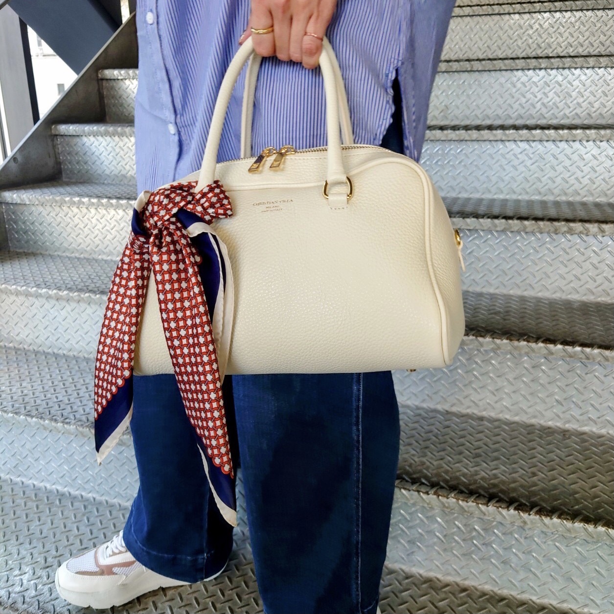 渋谷ヒカリエShinQs店】CHRISTIAN VILLA trapezoid boston bag | Scrap