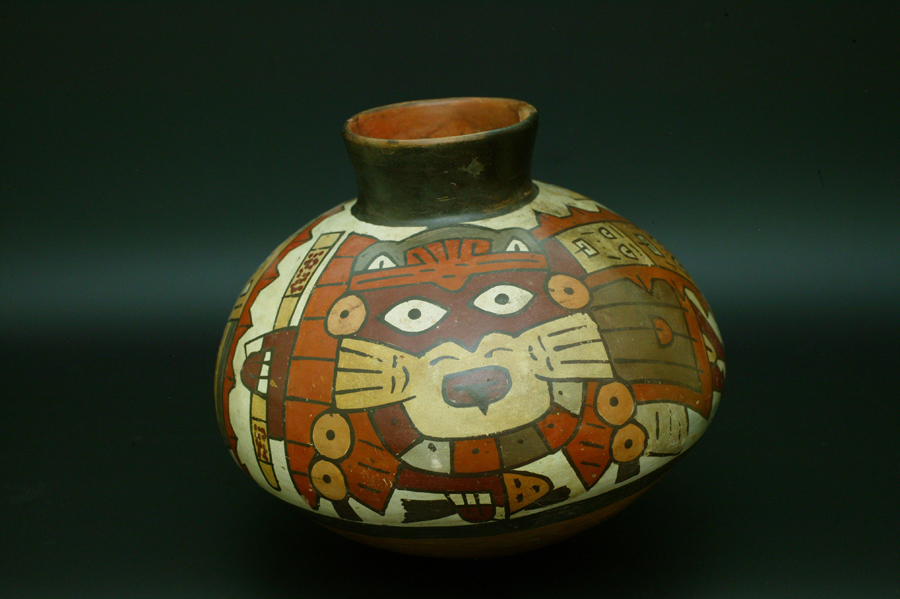 古代ナスカ 多彩色土器 戦勝首級 古代美術: SEMBA ART