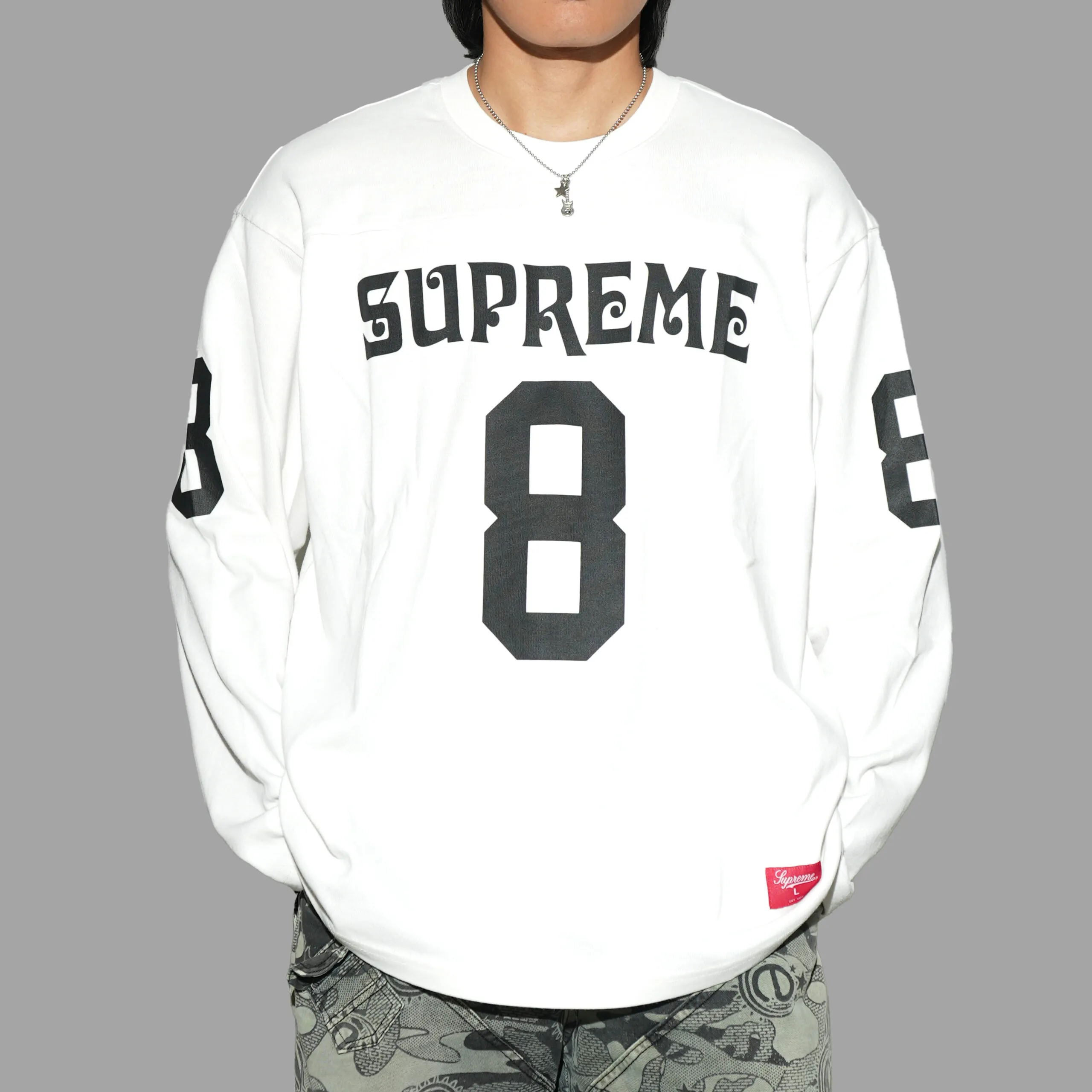Supreme Affiliated L/S Football Top White SS25 | Senikersku