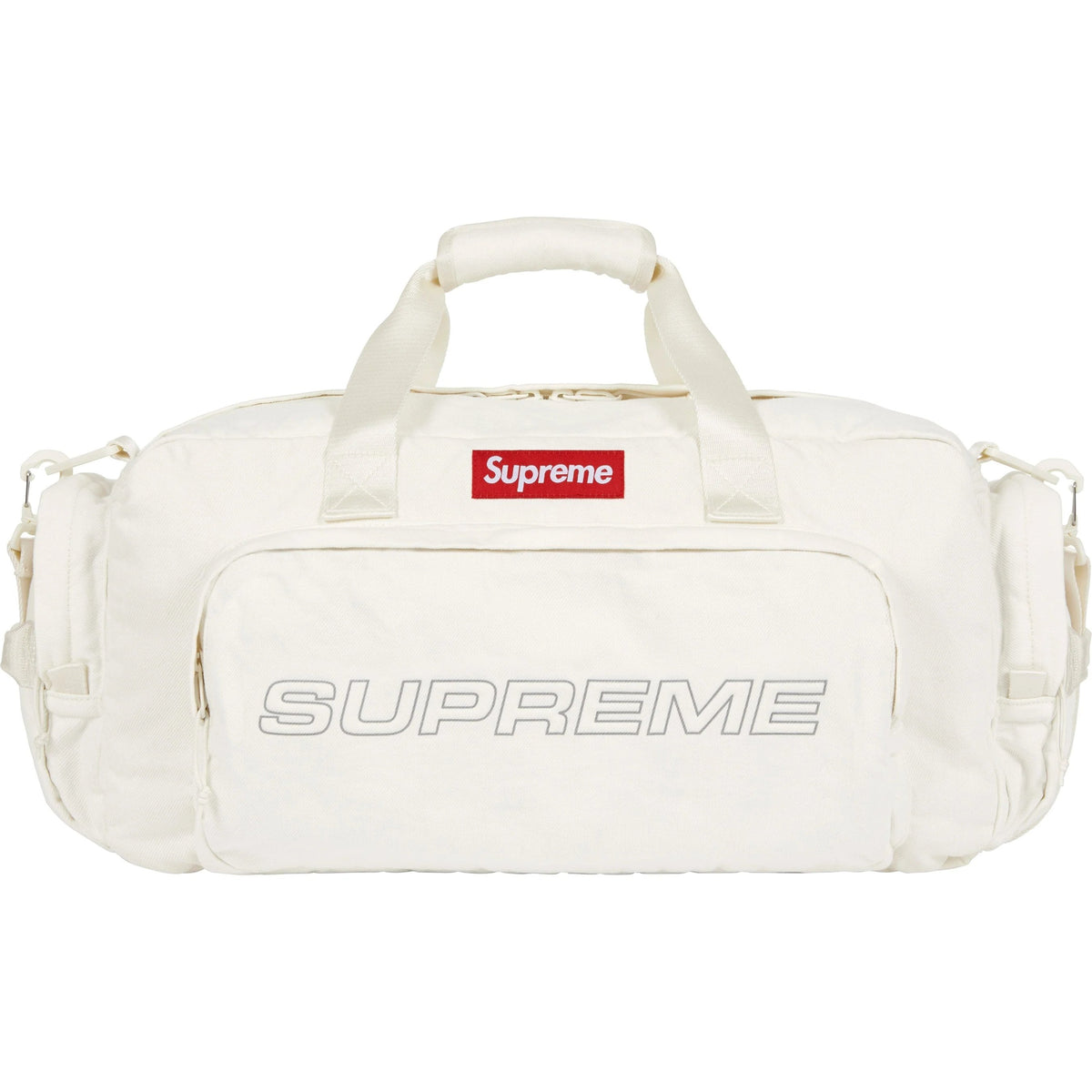 Supreme Denim Duffle Bag White – shoegamemanila
