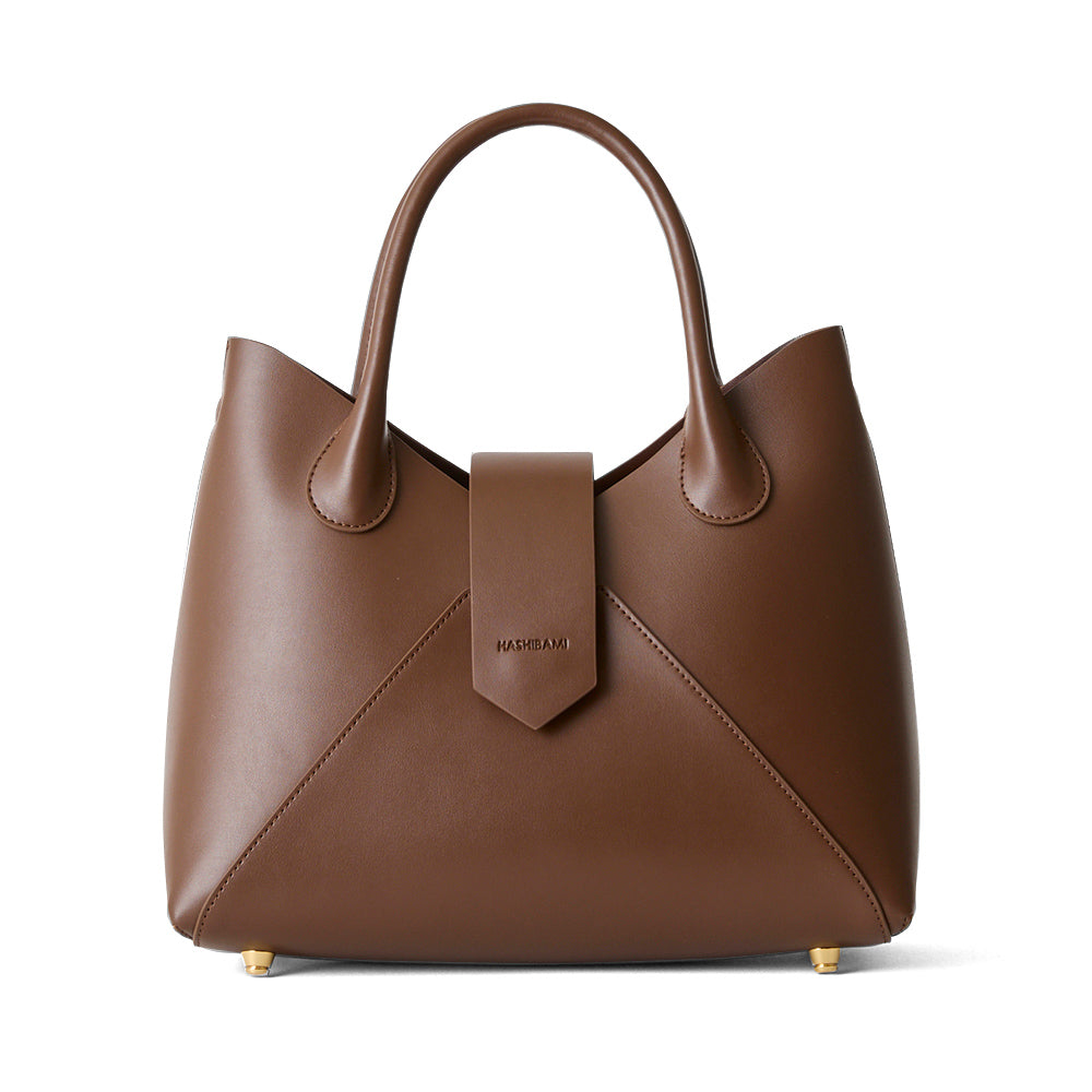 HASHIBAMI【Ha-2504-100 フェズ ハンドバッグ】ダークブラウン