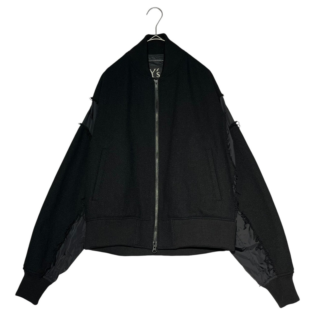 Y's(ワイズ) 22AW Wool nylon different fabric docking bomber jacket