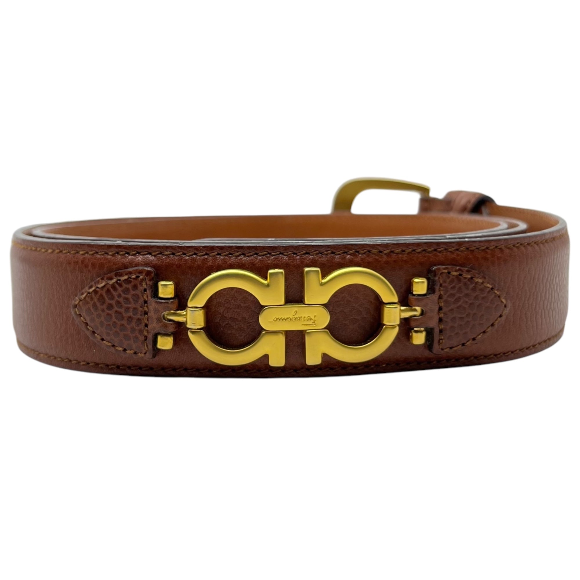 極美品✨】フェラガモ ベルト ダブルガンチーニ ゴールド金具 リバーシブル