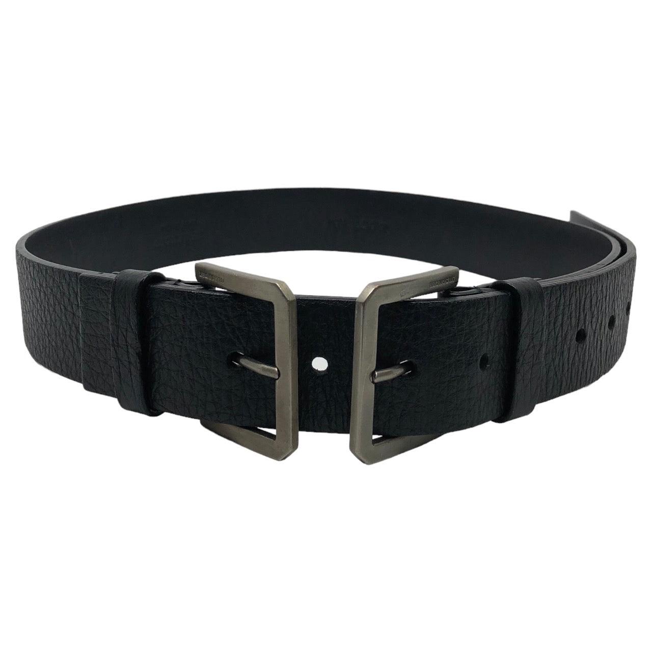 JIL SANDER(ジルサンダー) double buckle leather belt ダブル