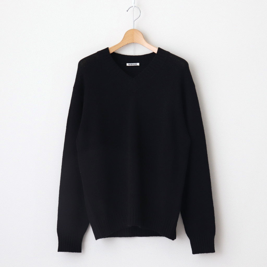 SUMMER CASHMERE KNIT V-NECK P/O #BLACK [A25SV02CK] – ciacura