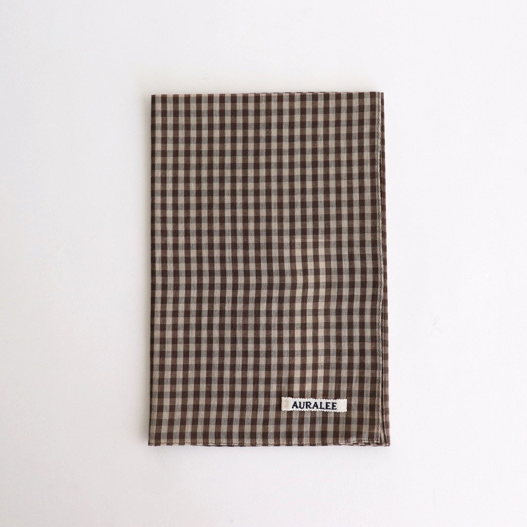 AIRY LIGHT COTTON CHECK SCARF #BROWN GINGHAM CHECK [A25SS03GC-W