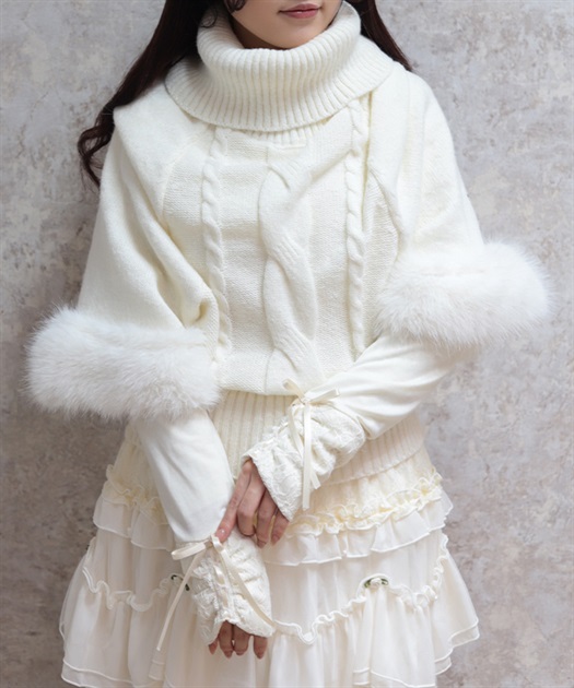 袖ファーポンチョ | axes femme online shop