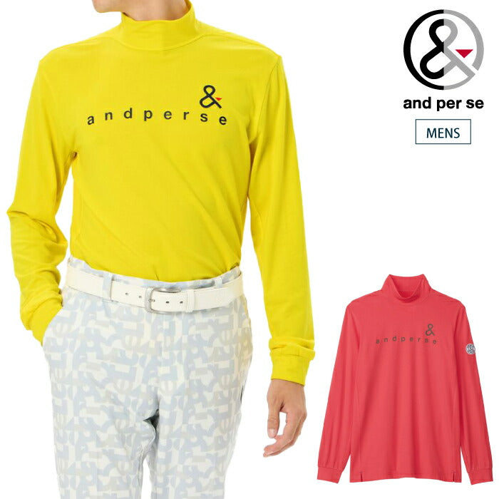 and per se アンパスィ メンズ ゴルフウェア セルヒートプレーン長袖