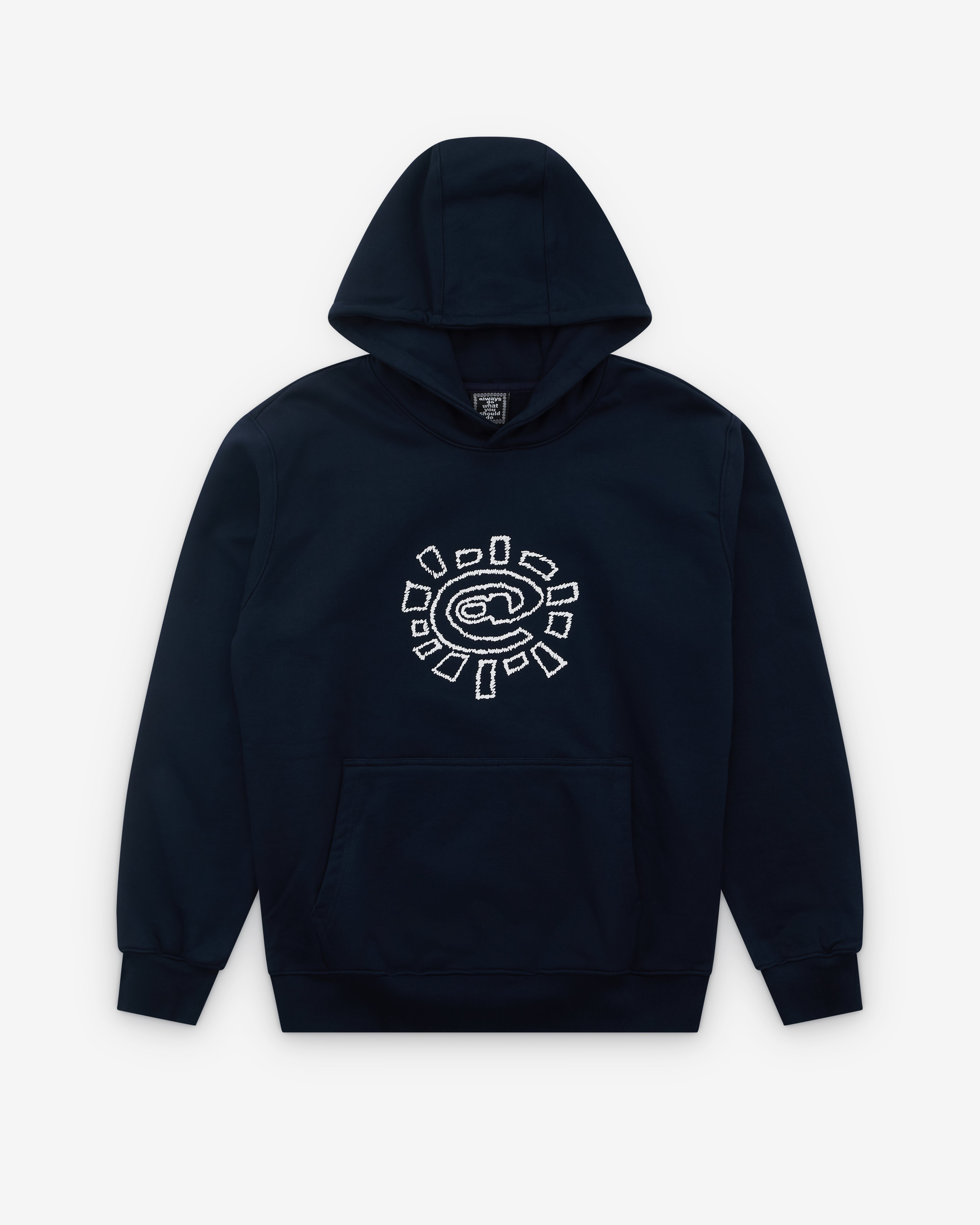 Always Do What You Should Do: Men's Scribble @Sun Hoodie (Navy
