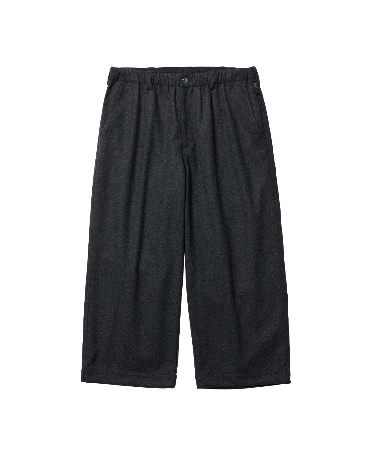 2-WAY WOOL WIDE PANTS - CHARCOAL – Evisen Skateboards ゑ (エビセン